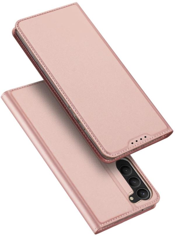 Pouzdro na mobil Skin Pro knížkové kožené pouzdro na Samsung Galaxy S23 Plus, růžové