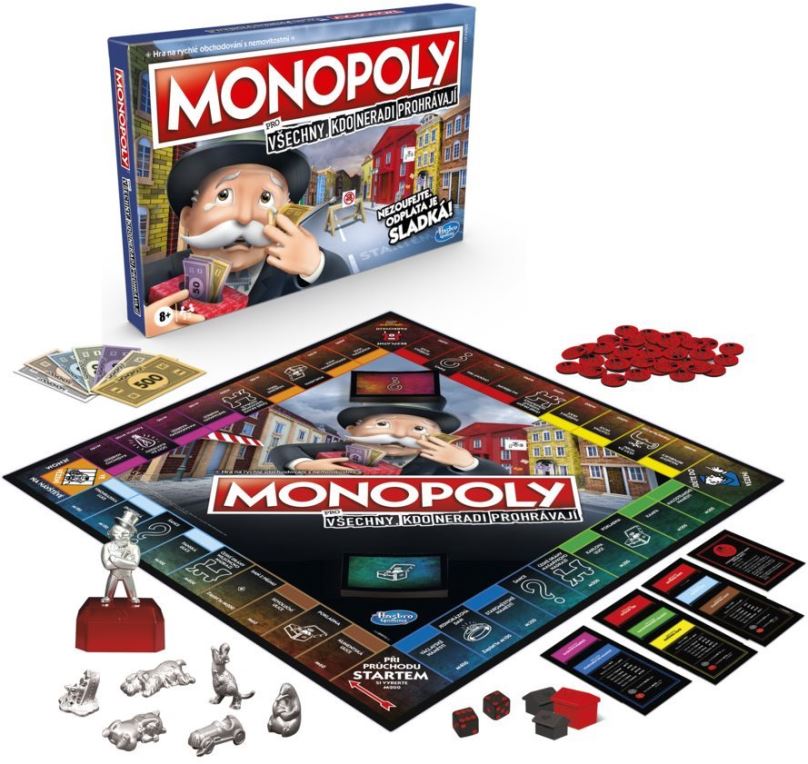 Společenská hra Monopoly pro všechny, kdo neradi prohrávají