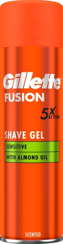 Gel na holení GILLETTE Fusion Shave Gel Sensitive with Almond oil 200 ml