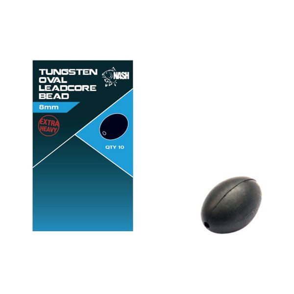 Nash Korálek Tungsten Oval Leadcore Beads 8mm 10ks