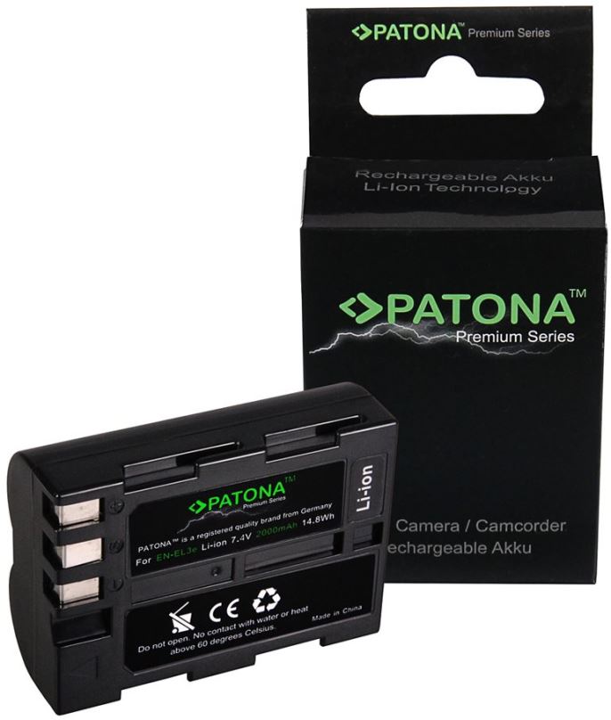 Baterie pro fotoaparát PATONA pro Nikon EN-EL3e 2000mAh Li-Ion Premium