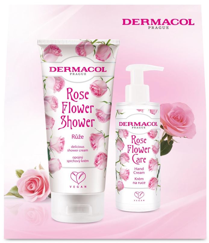 Dárková kosmetická sada DERMACOL Rose Flower Set 350 ml