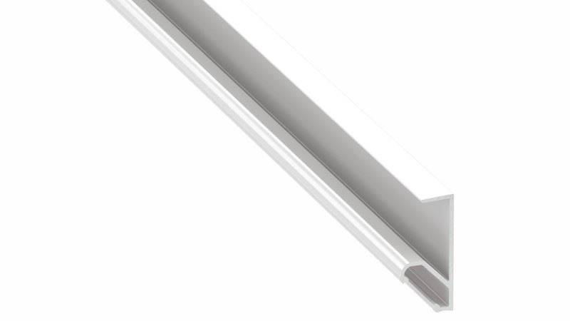 Hliníkový profil pro LED pásky "Q18", bílý lakovaný, 1m