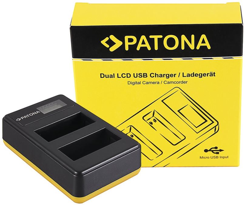 Nabíječka baterií fotoaparátů a videokamer PATONA pro Foto Dual LCD Canon LP-E8,USB