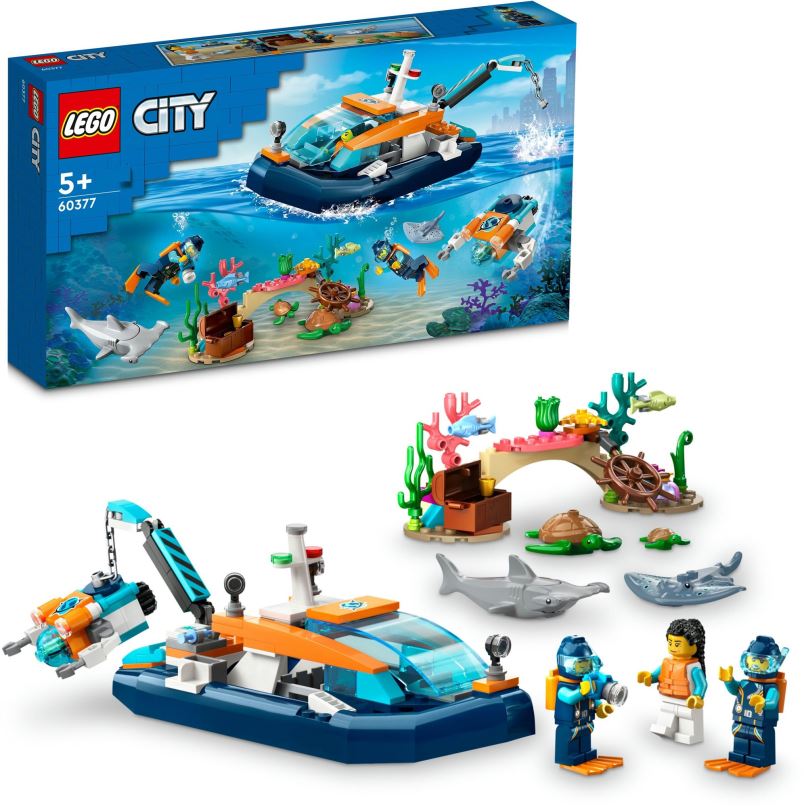 LEGO stavebnice LEGO® City 60377 Průzkumná ponorka potápěčů