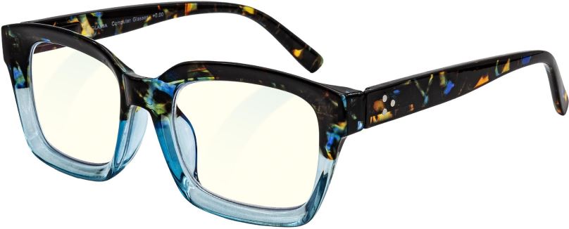 Brýle na počítač GLASSA Blue Light Blocking Glasses PCG 014, +2,50 dio, modrý vzor