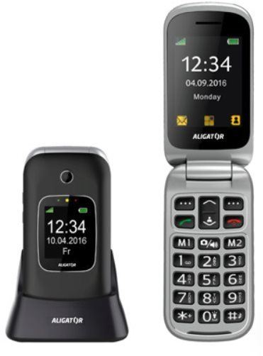 Mobilní telefon Aligator V650 černo-stříbrný