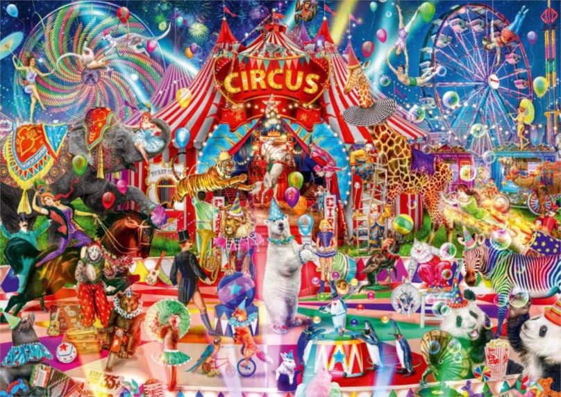 Puzzle Jumbo Puzzle Noc v cirkuse 5000 dílků