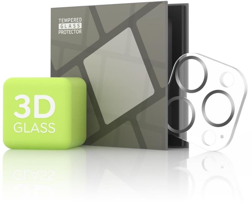 Ochranné sklo na objektiv Tempered Glass Protector pro kameru iPhone 13 Pro Max / 13 Pro - 3D Glass, šedá (Case friendly)