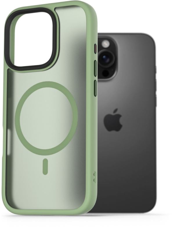 Kryt na mobil AlzaGuard Matte Case Compatible with Magsafe pro iPhone 16 Pro zelený