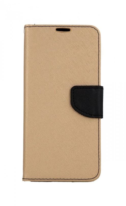 Pouzdro na mobil TopQ Samsung A52 knížkové zlato-černé 67814