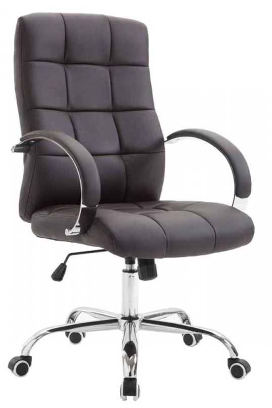 Kancelářská židle BHM GERMANY Mikos, syntetická kůže, hnědá