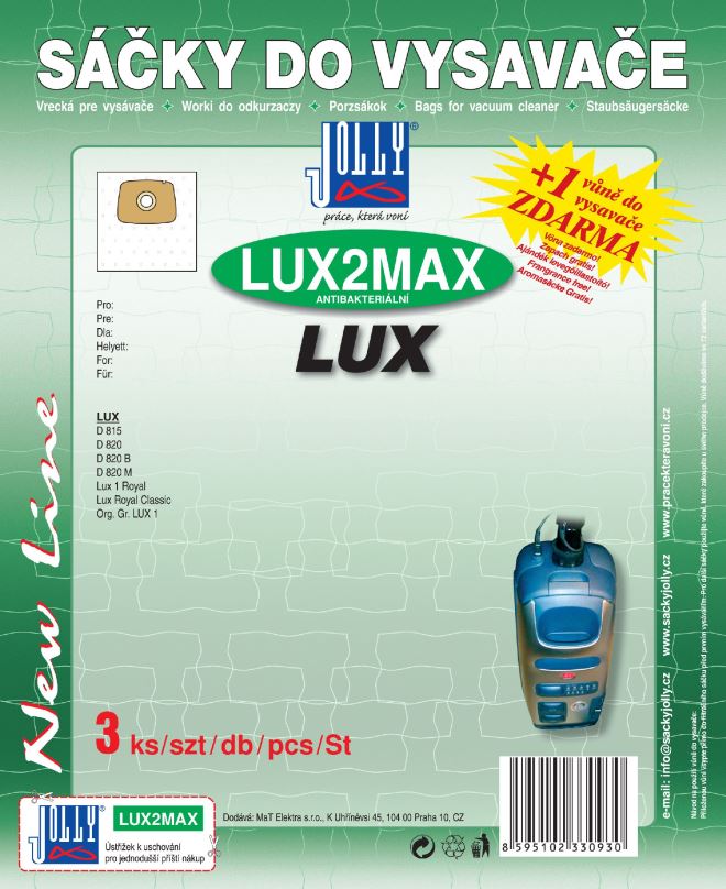 Sáčky do vysavače Sáčky do vysavače LUX2 MAX - textilní