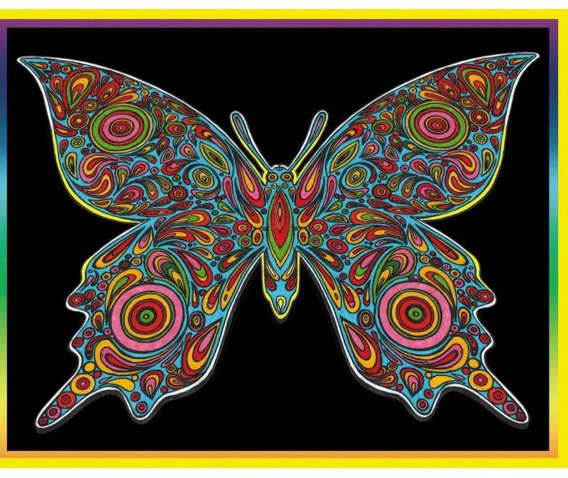 Omalovánky Colorvelvet sametový obrázek - motýl