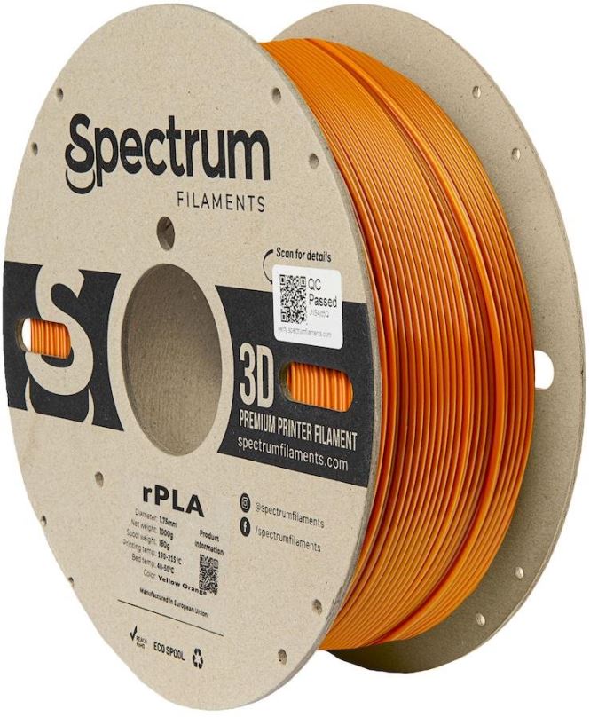 Filament Filament Spectrum R-PLA 1.75mm Yellow Orange 1kg