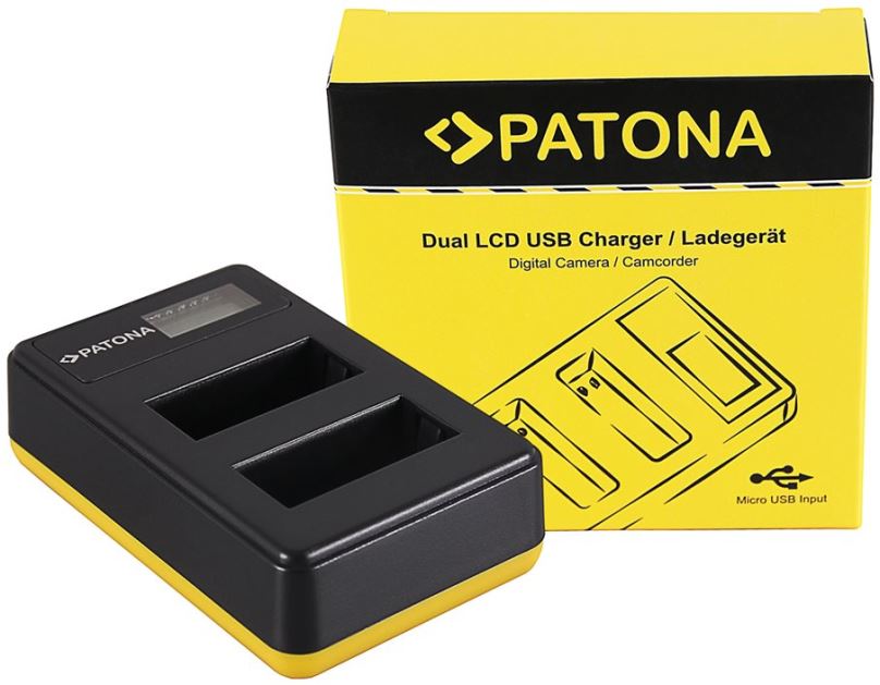 Nabíječka baterií fotoaparátů a videokamer PATONA pro Foto Dual LCD Canon LP-E17,USB