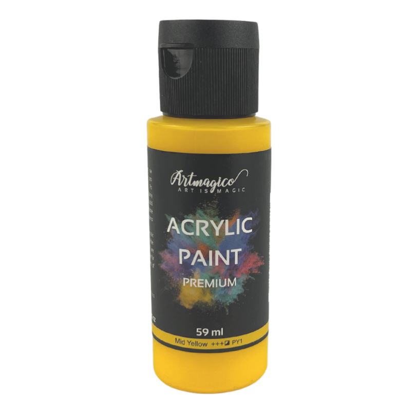 Artmagico - akrylové barvy Premium 59 ml Barva: Mid Yellow