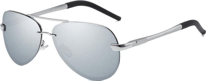 Sluneční brýle VeyRey Polarizační brýle pilotky Laudin stříbrná skla