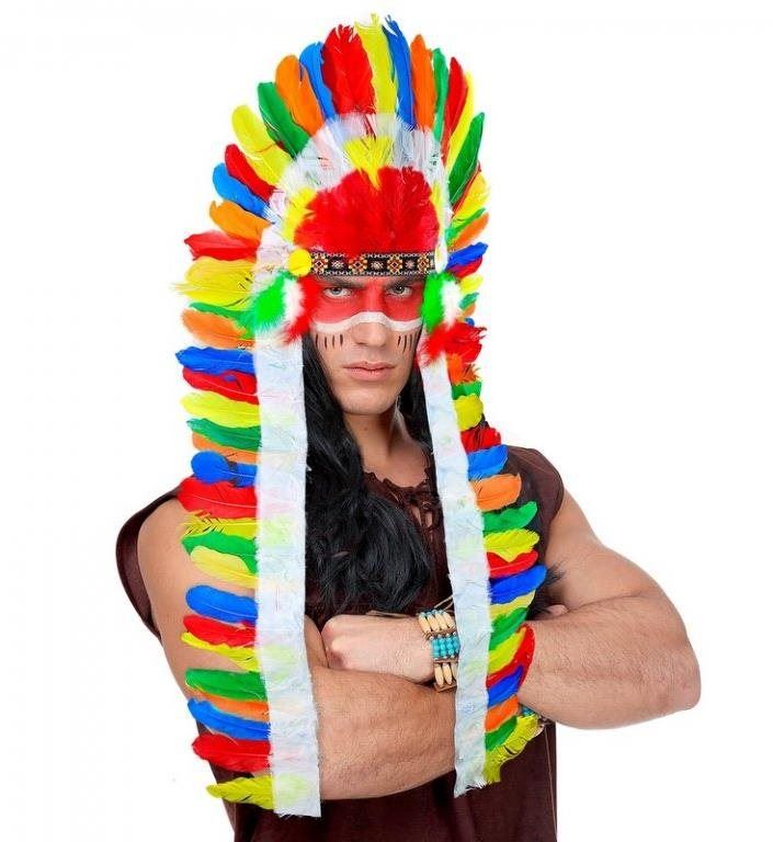 Doplněk ke kostýmu PTAKOVINY Indiánská čelenka velká