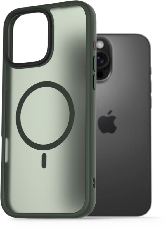 Kryt na mobil AlzaGuard Matte Case Compatible with Magsafe pro iPhone 16 Pro Max zelený