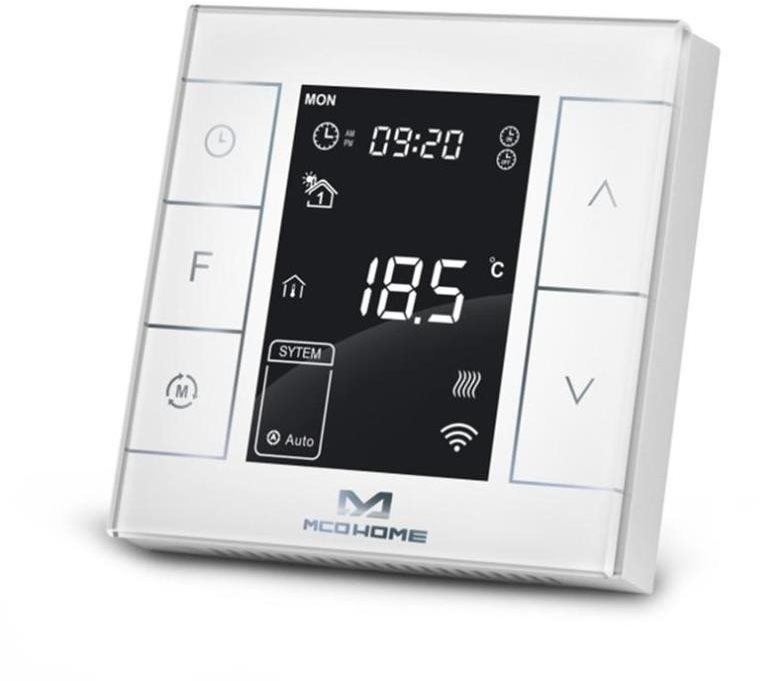 Chytrý termostat MCOHome Termostat pro elektrické topení V2, Z-Wave Plus, bílý