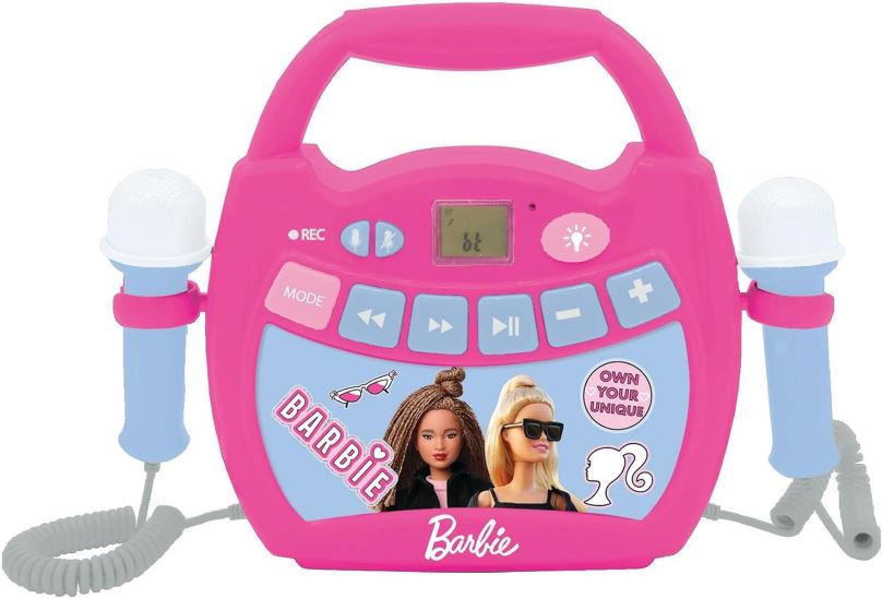 Hudební hračka Lexibook Karaoke digitální přehrávač svítící Barbie