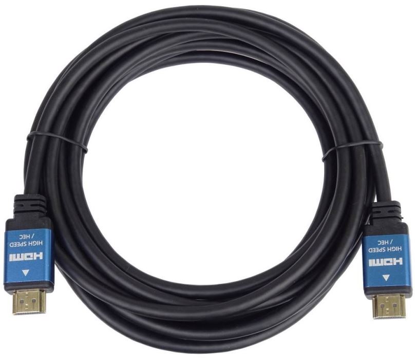 Video kabel PremiumCord Ultra HDTV 4K@60Hz kabel HDMI 2.0b kovové+zlacené konektory 1m
