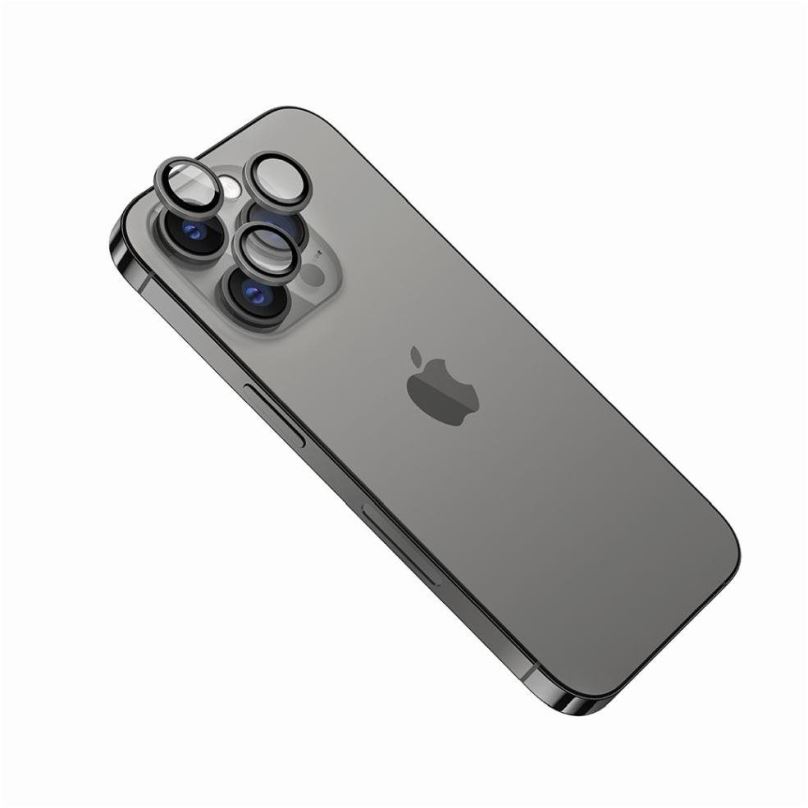 Ochranné sklo na objektiv FIXED Camera Glass pro Apple iPhone 14 Pro/14 Pro Max space gray