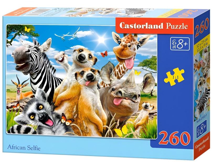 Puzzle CASTORLAND Puzzle Bláznivá zvířátka 260 dílků
