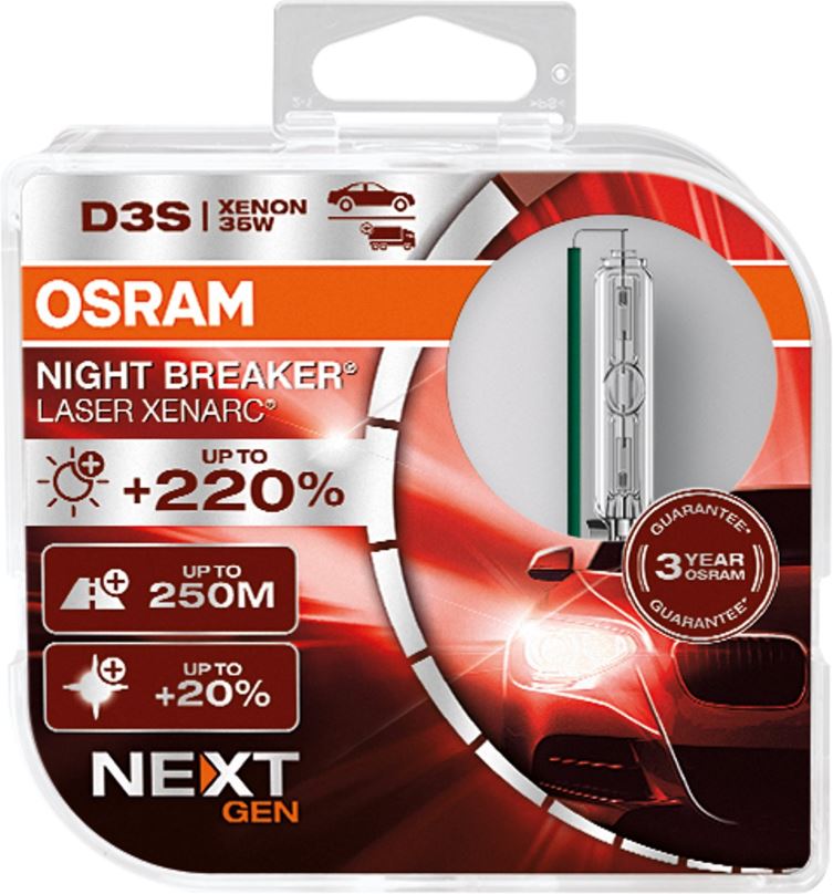 Xenonová výbojka Osram Xenarc D3S Night Breaker Laser Next. gen+220% Duo Box