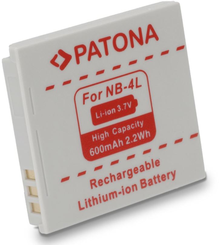 Baterie pro fotoaparát PATONA pro Canon NB-4L 600mAh Li-Ion