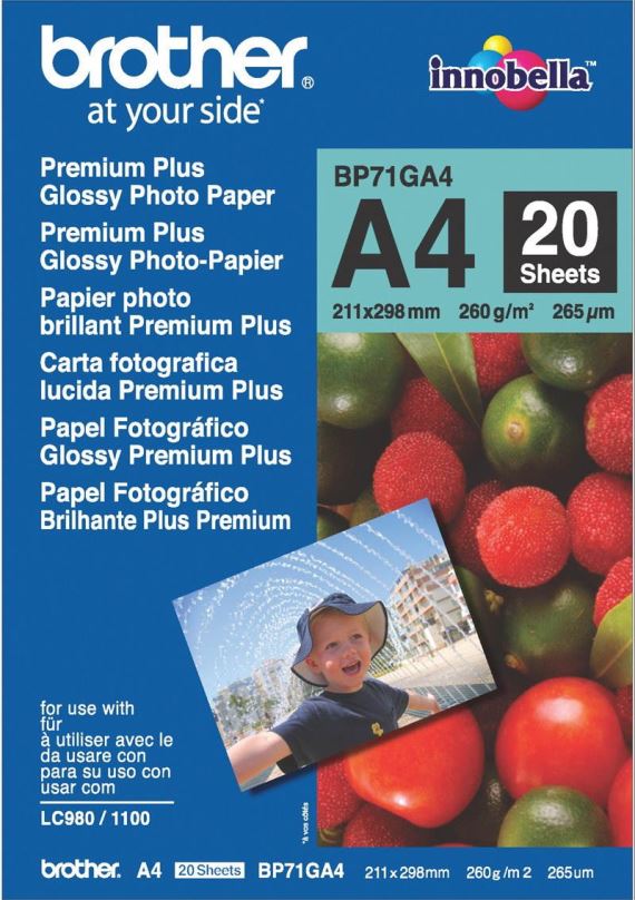 Fotopapír Brother BP71GA4 Premium Glossy