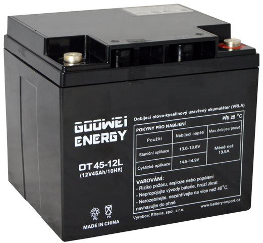 Trakční baterie GOOWEI ENERGY OTL45-12, baterie 12V, 45Ah, DEEP CYCLE