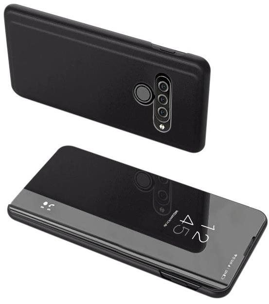 Pouzdro na mobil Clear View knížkové pouzdro na LG K50S, černé