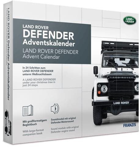 Adventní kalendář Franzis Land Rover Defender se zvukem 1:43