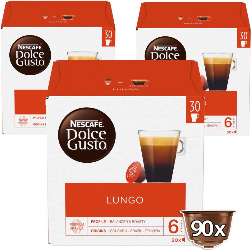 Kávové kapsle NESCAFÉ Dolce Gusto  Caffe Lungo XXL, 3 balení