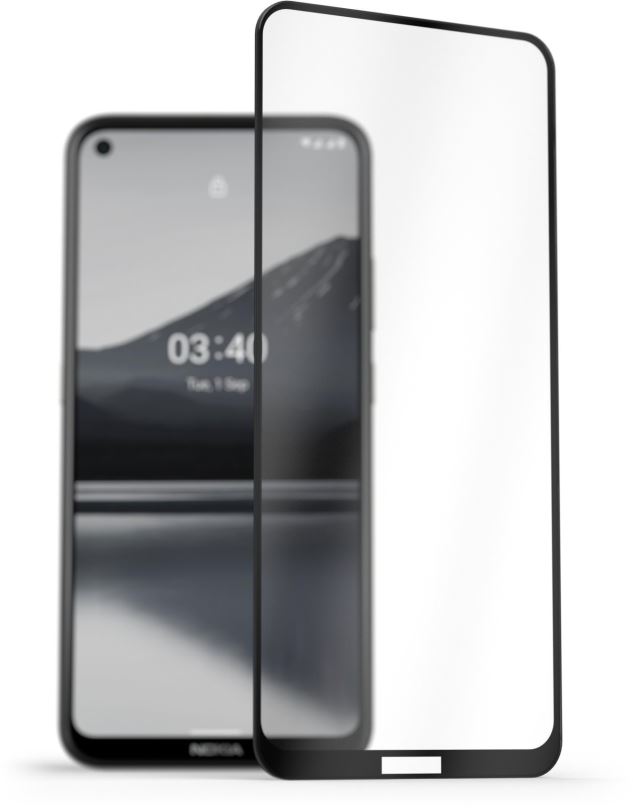 Ochranné sklo AlzaGuard 2.5D FullCover Glass Protector pro Nokia 3.4 černý
