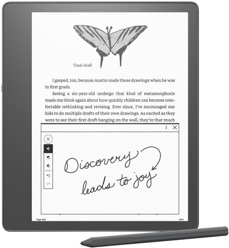 Elektronická čtečka knih Amazon Kindle Scribe 2022 64GB šedý s premiovým perem