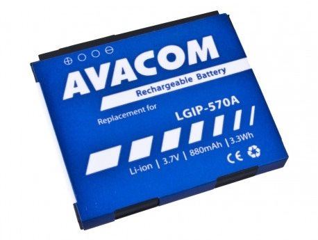 Baterie pro mobilní telefon Avacom pro LG KP500 Li-Ion 3.7V 880mAh (náhrada LGIP-570A)