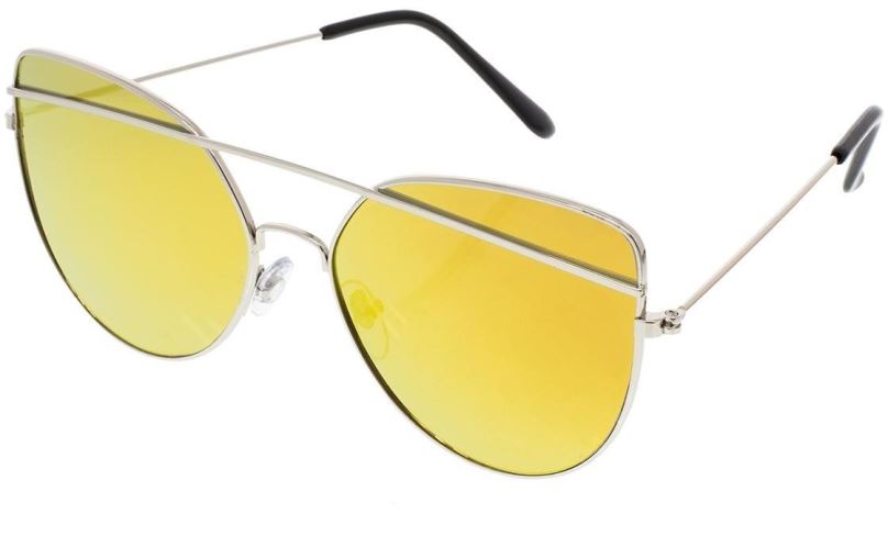 Sluneční brýle OEM Sluneční brýle pilotky Giant žluté stříbrné obroučky žlutá skla