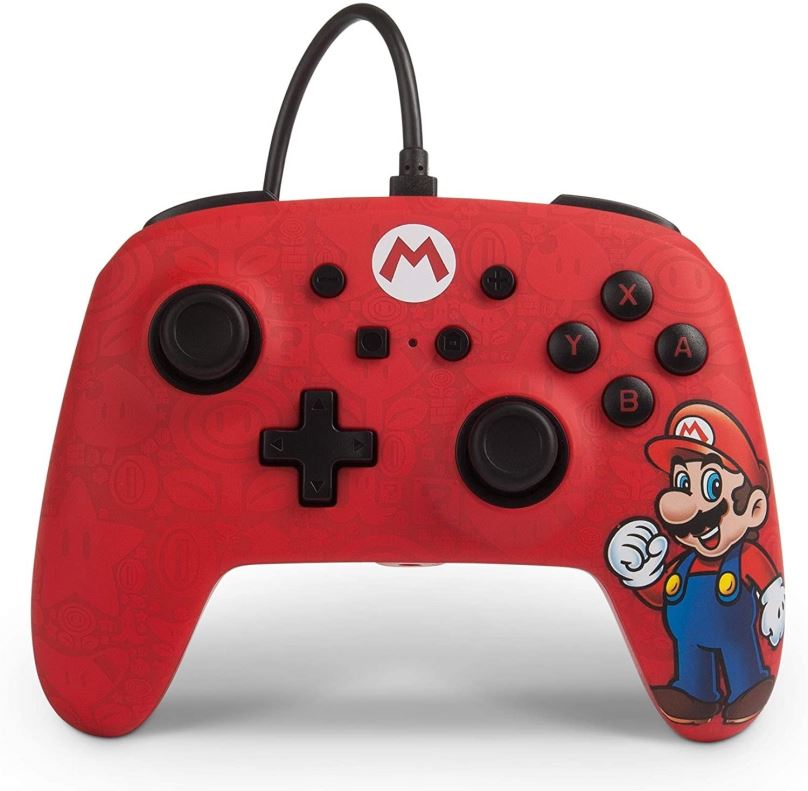 Gamepad PowerA Enhanced Wired Controller - Iconic Mario - Nintendo Switch
