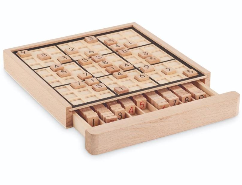 Desková hra Sortland Dřevěné sudoku - 22,5 x 23,5 x 3,1 cm