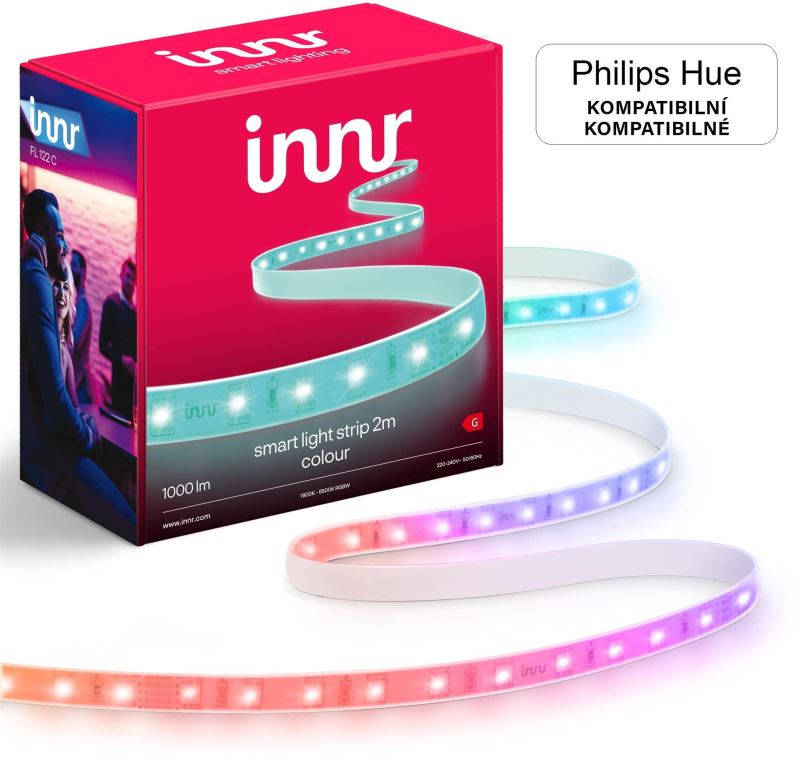 LED pásek Innr Chytrý interiérový LED pásek Colour 2m, kompatibilní s Philips Hue, 16M barev a tóny bílé
