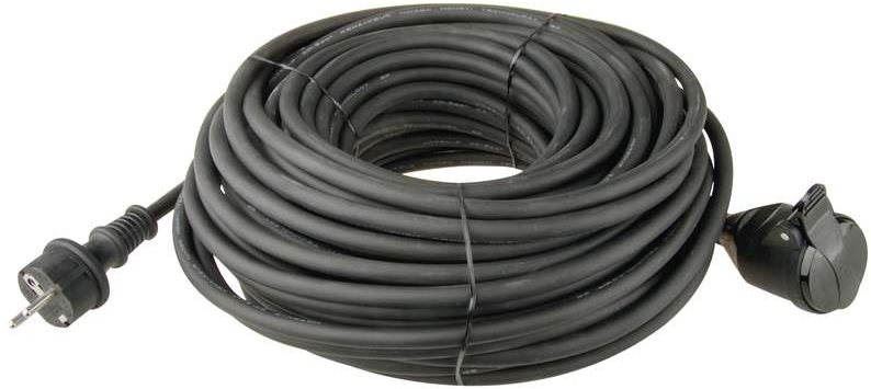 Prodlužovací kabel Emos Prodlužovací kabel gumový 20m 3x1.5mm, černý