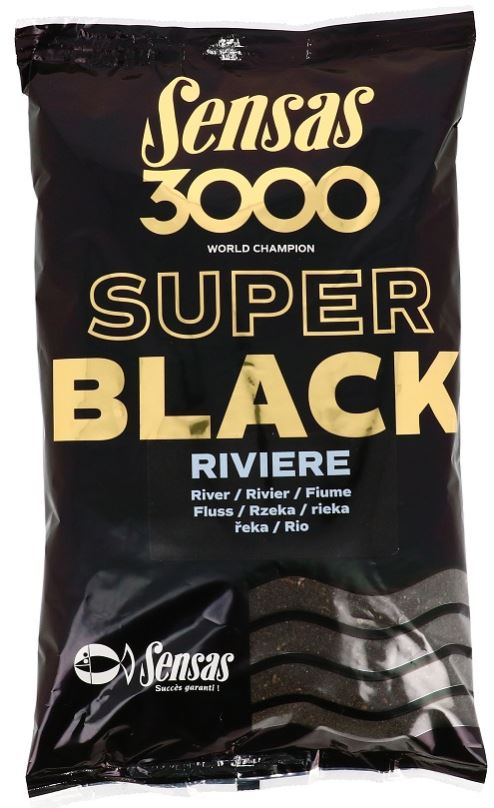 Sensas Vnadící směs 3000 Super Black Riviere (Řeka-černá) 1kg