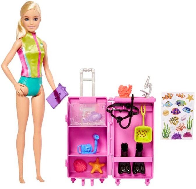 Panenka Barbie Mořská Bioložka Herní Set