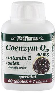 Koenzym Q10 MedPharma Coenzym Q10 30 mg + Vitamin E + Selen - 67 tob.