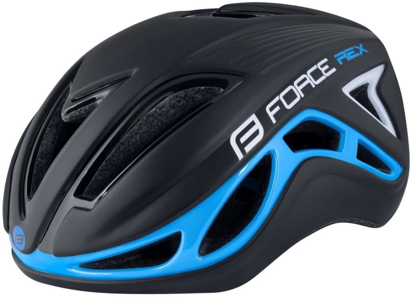 Helma na kolo Force REX, černo-modrá, L - XL, 58 cm - 61 cm