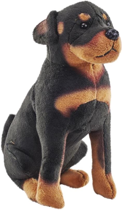 Plyšák Wild Republic Plyš pes se zvukem Rottweiler tmavý 14cm