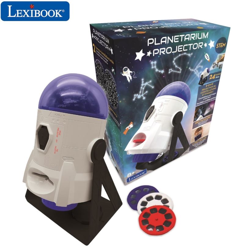 Noční světlo Lexibook 360° Hvězdný projektor s obrázky a mapy